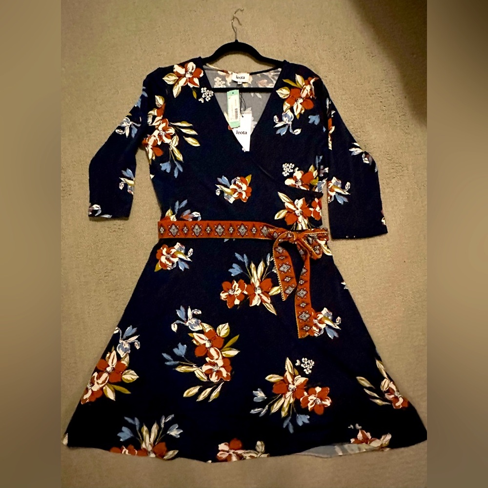 Leota Rete Jersey Faux Wrap Dress Size XXL - NWT